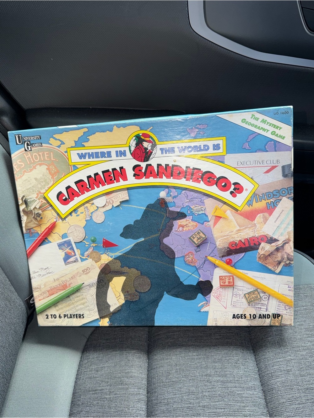 Where In The World Is Carmen San Diego University Games Board Game Vintage Used.